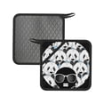thumbnail image 1 of Sikiie Black Head Woman with Panda Hair Pot Holders Kitchen Insulation Mats Heat Resistant Pot-Holder Oven Anti-Scald Pads for Cooking Baking, 7.1*7.1inch, 1 of 8