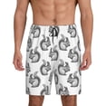 thumbnail image 1 of Sikiie Black Squirrel Mens Pajama Shorts, Lightweight Lounge Pant with Pockets Soft Sleep Pj Shorts for MenX-Large, 1 of 6