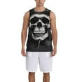 thumbnail image 1 of Sikiie Black White Hat Skull Basketball Jersey Reversible Men's Mesh Athletic Sports Shirts Training Practice S-4XL4X-Large, 1 of 6