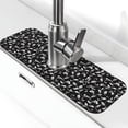 thumbnail image 1 of Sikiie Black White Leaves Splash Guard for Sink Faucet-1 PC Super Absorbent Fast Drying Mat Sink Gadgets-Splash Guard for Kitchen, Sink Mat, 1 of 7
