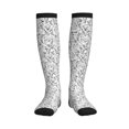 thumbnail image 1 of Sikiie Black White Music 1 Pairs Compression Socks for Men and Women 15-20 mmHg Running Support Socks, 1 of 7