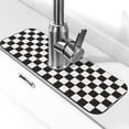 thumbnail image 1 of Sikiie Black and White Checkerboard Splash Guard for Sink Faucet-1 PC Super Absorbent Fast Drying Mat Sink Gadgets-Splash Guard for Kitchen, Sink Mat, 1 of 7