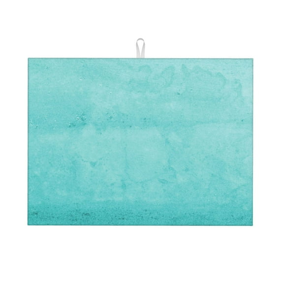 Sikiie Blue And Turquoise Dish Drying Mat, Kitchen Counter Mat, Self Drying Mat for Kitchen Counter Dish Drying Pad ,for Dishes, Utensils, Pots and Pans(24" x 18")