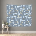 thumbnail image 1 of Sikiie Blue Bathroom tapestry wall hanging home decor for bedrooms, living rooms, dorms 60x51in, 1 of 6