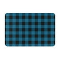 thumbnail image 1 of Sikiie Blue Black Plaid Print Flannel Anti-slip Floor Mat 16x24in, Thickened Dustproof Entrance Door Mat Floor Mat for Kitchen, Bathroom, Laundry Room, 1 of 7