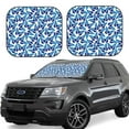 thumbnail image 1 of Sikiie Blue Butterflies Print Foldable Car Windshield Sun Visor, Car Window Sunshade Suitable for Sedan, SUV and Truck Car Accessories-Medium, 1 of 6