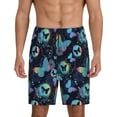 thumbnail image 1 of Sikiie Blue Butterfly Mens Pajama Shorts, Lightweight Lounge Pant with Pockets Soft Sleep Pj Shorts for MenLarge, 1 of 6