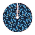 thumbnail image 1 of Sikiie Blue Butterfly Nativity Christmas Tree Skirt, Jesus Christian Winter Holiday Tree Mat Decoration(30-48IN)30", 1 of 6