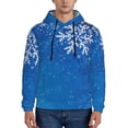 thumbnail image 1 of Sikiie Blue Christmas With Snowflakes Men's Hoodie, Essentials Hoodie, Sweatshirt, Pullover Hooded Sweatshirt for Men-XX-Large, 1 of 7