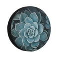 thumbnail image 1 of Sikiie Blue Color Cactus PVC Leather Spare Tire Wheel Cover Spare Tire Cover, for Car Truck SUV Camper Trailer Universal Fit(14-17in)-16 inch, 1 of 6