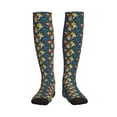 thumbnail image 1 of Sikiie Blue Floral 1 Pairs Compression Socks for Men and Women 15-20 mmHg Running Support Socks, 1 of 7