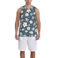 thumbnail image 1 of Sikiie Blue Flower Basketball Jersey Reversible Men's Mesh Athletic Sports Shirts Training Practice S-4XL3X-Large, 1 of 6