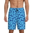 thumbnail image 1 of Sikiie Blue Maple Leaf Mens Pajama Shorts, Lounge Pant, Men's shorts，Sleep Pj Shorts for Men-4X-Large, 1 of 6