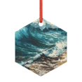 thumbnail image 1 of Sikiie Blue Ocean Waves Acrylic Christmas Ornament Pendant Christmas Ornaments Hanging Ornament for Christmas Winter New Year Party -Hexagon, 1 of 7