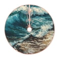 thumbnail image 1 of Sikiie Blue Ocean Waves Christmas Tree Skirt, Christmas Tree Decorations, Christmas Decor, Tree Mat Decoration(30-48IN)-48", 1 of 1