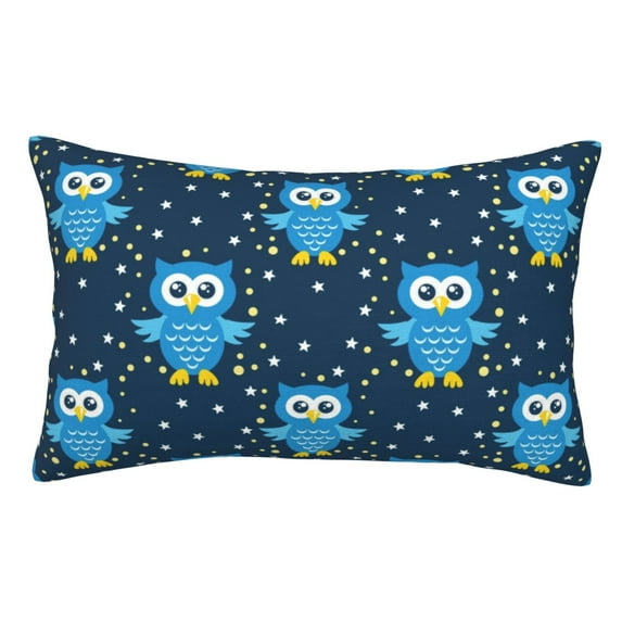 Sikiie Blue Owl Pillow Covers, Throw Pillow Case Cushion Covers,Cushion for Bedroom,Couch,Home-16"x24"