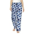 thumbnail image 1 of Sikiie Blue Roses Women’s Ultra-Soft Comfy Lounge Pants Sleepwear Comfy Lounge Pants Drawstring Sleep Bottoms with PocketsSmall, 1 of 6