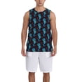 thumbnail image 1 of Sikiie Blue Seahorse Basketball Jersey Reversible Men's Mesh Athletic Sports Shirts Training Practice S-4XLX-Large, 1 of 6
