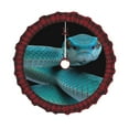 Sikiie Blue Viper Snake1 Christmas Tree Skirt Plaid Tree Skirt Plaid