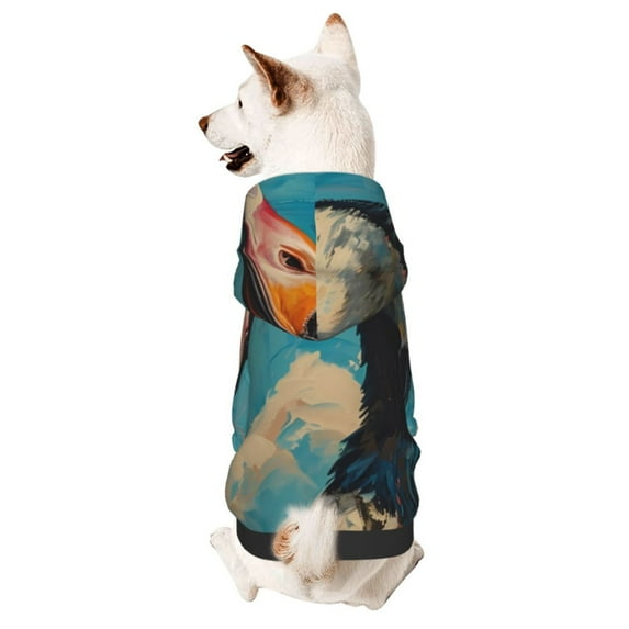 Sikiie Blue Watercolor Duck Dog Hoodie,Dog Clothes,Dog Sweatshirt ,Dog Shirt, Dog Clothes for Puppy Kitten Small Dogs Cats-