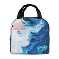 thumbnail image 1 of Sikiie Blue White Fluid Art Lunch Bag for Women & Men Adult Insulated Lunch Box, Food Lunch Containers Lunch Tote Bags for Work, Travel, Outdoor, 1 of 8