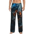 thumbnail image 1 of Sikiie Blue and Red Roses Artwork Pajama Pants Men, PJ Bottoms, Sleep & Lounge Pants-Small, 1 of 6