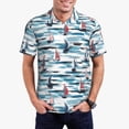 thumbnail image 1 of Sikiie Boat In Ocean Print Men's Short-sleeved POLO Shirts, Button-down Shirts and T-shirts are Suitable for Vacation, Leisure and Business-Medium, 1 of 6