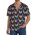 thumbnail image 1 of Sikiie Bohemian Chicken Men's Wrinkle Free Untucked Cuban Shirt Business Casual Button Down Shirts Short Sleeve ShirtSmall, 1 of 5