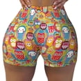 thumbnail image 1 of Sikiie Boho Cute Owls Print Workout Shorts Women Scrunch Butt Gym Shorts Seamless High Waist Tummy Control Yoga Biker Athletic Shorts, 1 of 5