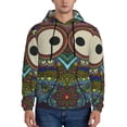 thumbnail image 1 of Sikiie Boho Owl Men's Hoodie, Essentials Hoodie, Sweatshirt, Pullover Hooded Sweatshirt for Men-Large, 1 of 7