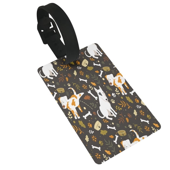Sikiie Bones And Leaves Luggage Tags Privacy Cover ID Label Suitcase Tags Identifiers For School Bags,Suitcases
