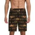 thumbnail image 1 of Sikiie Bookshelves Mens Pajama Shorts, Lightweight Lounge Pant with Pockets Soft Sleep Pj Shorts for MenX-Large, 1 of 6