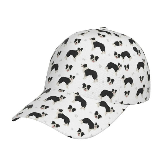 Sikiie Border Collie Dog Unisex Vintage Washed Unstructured Baseball Cap Soft Cap Adjustable Unisex Baseball Hat Dad Hat