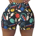 thumbnail image 1 of Sikiie Bowling Ball Print Workout Shorts Women Scrunch Butt Gym Shorts Seamless High Waist Tummy Control Yoga Biker Athletic Shorts, 1 of 5