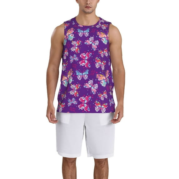 Sikiie Bright Butterflies Basketball Jersey Reversible Men's Mesh Athletic Sports Shirts Training Practice S-4XLXX-Large