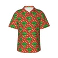 thumbnail image 1 of Sikiie Broccoli Print Men's Hawaiian Shirt, Summer Beach Button Pocket Short Sleeve T-Shirt,XX-Large, 1 of 7