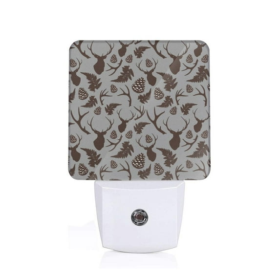 Sikiie Brown Moose with Pinecones Led Night Light, Warm White,Cool White Lights for Bathroom,Hallway,Bedroom, Kids Room-UK