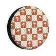 thumbnail image 1 of Sikiie Brown Palms PVC Leather Spare Tire Wheel Cover Spare Tire Cover, for Car Truck SUV Camper Trailer Universal Fit(14-17in)-16 inch, 1 of 6