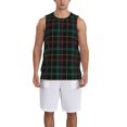 thumbnail image 1 of Sikiie Buffalo Plaid Dark Green Basketball Jersey Reversible Men's Mesh Athletic Sports Shirts Training Practice S-4XL3X-Large, 1 of 6