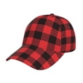 thumbnail image 1 of Sikiie Buffalo Plaid Red Black Unisex Vintage Washed Unstructured Baseball Cap Soft Cap Adjustable Unisex Baseball Hat Dad Hat, 1 of 6