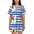 thumbnail image 1 of Sikiie Bulldog Friend Womens Pajama Sets Short Sleeve Top With Pants Sleepwear 2 Piece Lounge SetMedium, 1 of 6
