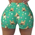 thumbnail image 1 of Sikiie Bulldog Puppy Flower Print Workout Shorts Women Scrunch Butt Gym Shorts Seamless High Waist Tummy Control Yoga Biker Athletic Shorts, 1 of 5