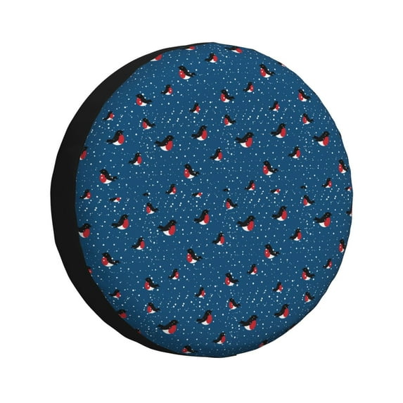Sikiie Bullfinches 1 PVC Leather Spare Tire Wheel Cover Spare Tire Cover, for Car Truck SUV Camper Trailer Universal Fit(14-17in)-16 inch