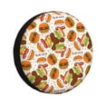 thumbnail image 1 of Sikiie Burger PVC Leather Spare Tire Wheel Cover Spare Tire Cover, for Car Truck SUV Camper Trailer Universal Fit(14-17in)-17 inch, 1 of 6