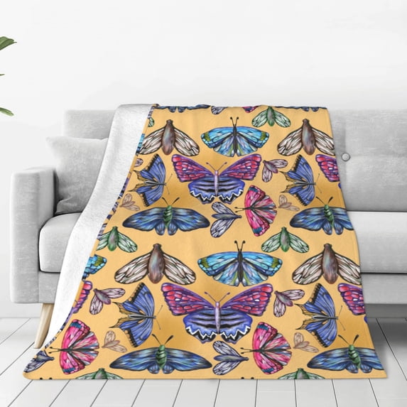 Sikiie Butterfly 3 Ultra-Soft Micro flannel Blanket Luxury All Seasons Warm Blanket for Bedding Sofa and Travel (4 sizes)-40"x30"