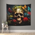 thumbnail image 1 of Sikiie Butterfly Flower Plant Skull tapestry wall hanging home decor for bedrooms, living rooms, dorms 60x51in, 1 of 6