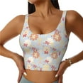 thumbnail image 1 of Sikiie Butterfly Flower Print Strappy Sports Bra for Women Padded Push Up Sports Bra Athletic Running Sports Bra Workout Bra Yoga Bra, 1 of 5