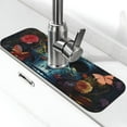 thumbnail image 1 of Sikiie Butterfly Flower Skull A Splash Guard for Sink Faucet-1 PC Super Absorbent Fast Drying Mat Sink Gadgets-Splash Guard for Kitchen, Sink Mat, 1 of 7