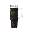 thumbnail image 1 of Sikiie Butterfly Insulated Stainless Water Bottle Lid Travel Mug Cup Insulated Tumblers Cup 40oz Ice Bully With Handle, 1 of 8