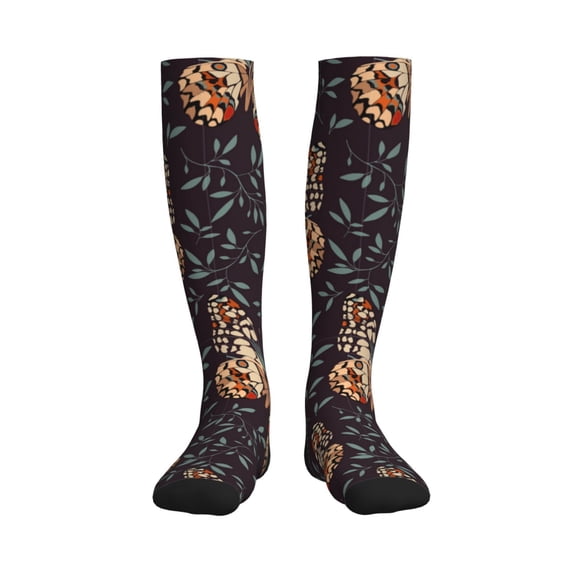 Sikiie Butterfly1 1 Pairs Compression Socks for Men and Women 15-20 mmHg Running Support Socks